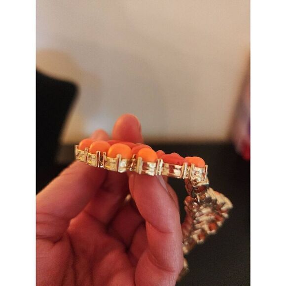 J.Crew coral statement necklace faux gold - Picture 7 of 7
